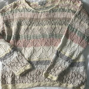 Casual Corner Woman’s Knitted by Hand Sweater Cottagecore